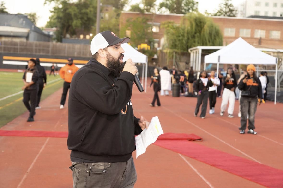 Speaking at a community event at the home stadium