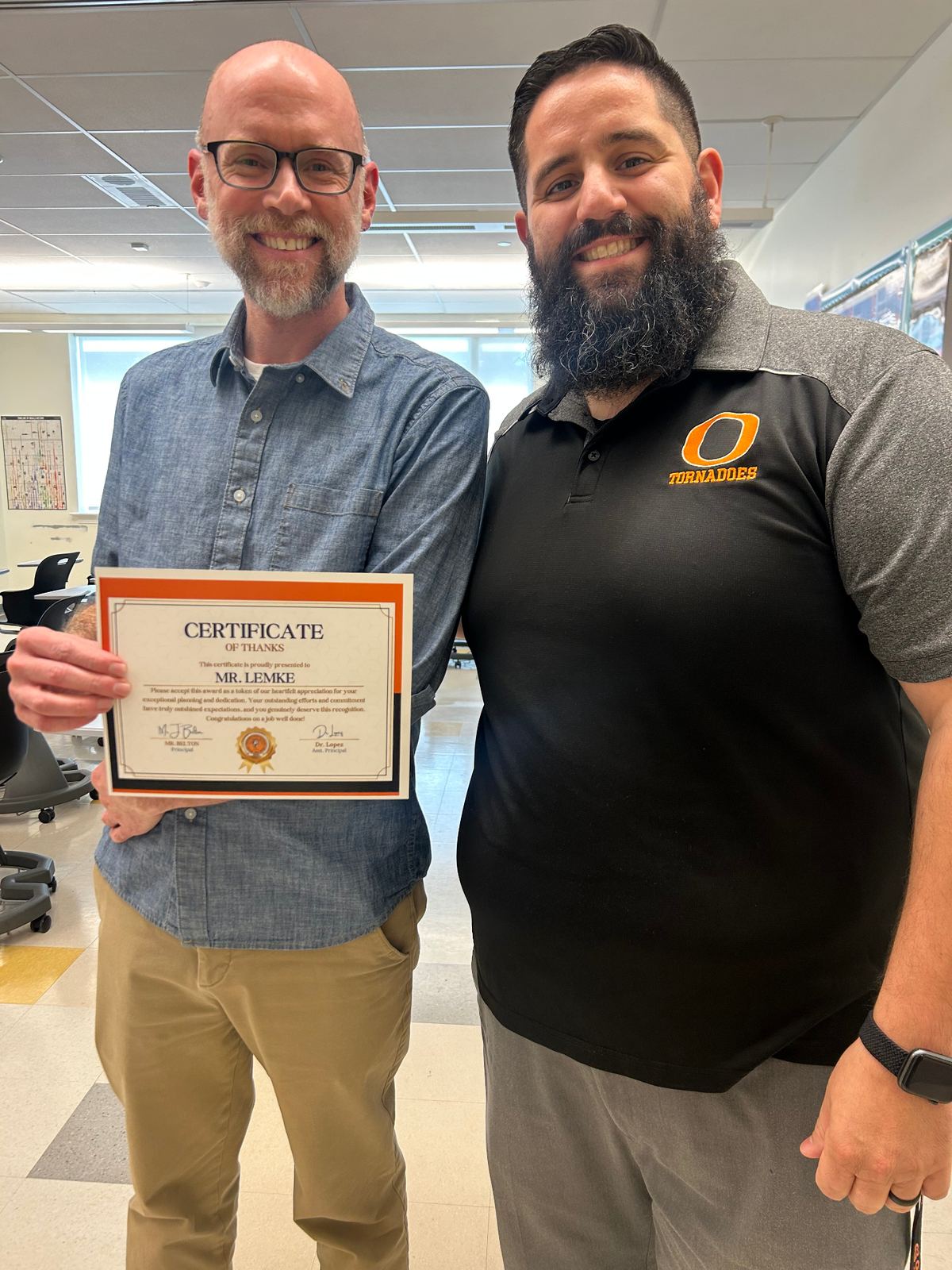 Recognizing a teacher for instructional excellence